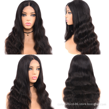 Wholesale 100% Human Hair body wave Unprocessed Virgin Brazilian 4*4 Hair Extension Human Hair Wigs For Black Women